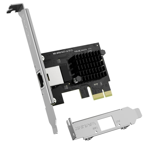 WAVLINK 2.5G PCIe Network Card, RTL8125B Chip, 2500Mbps Speed, Backward Compatible, Low-Profile Bracket, Support Windows/Linux