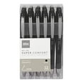 thumbnail image 2 of Office Depot Super Comfort Grip Retractable Gel Pens, Medium Point, 0.7 mm, Black Barrel, Black Ink, Pack Of 12, 2 of 2