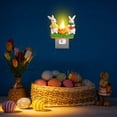 thumbnail image 6 of YingYouFu Easter Bunny And Egg Night-Light US-Plug LED Accents Lamp For Spring Decoration And Kids’ Rooms Indoor Outdoor Easter Basket Stuffers, Nighttime Easter Party Scene Layout, 6 of 6