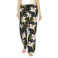 thumbnail image 2 of Picia Lilies Flowers Womens Soft Woven Cotton Elastic Waistband Sleep Pajama Pant Lounge Sleep Pant With Pockets And Drawstring-X-Large, 2 of 9