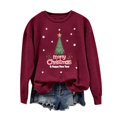 thumbnail image 2 of EGNMCR Chandails en Molleton à Capuche pour Femmes, Chandails en Molleton pour Femmes, Chandail à Capuchon Décontracté à Manches Longues de Noël Mode Décontractée à Manches Longues Col Rond Imprimé Chandails en Molleton Blouse pour Femmes, 2 of 4