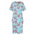 thumbnail image 3 of Shrimps vestido de bolsillo suelto elegante para mujer conjunto de vestidos africanos para mujer, 3 of 6