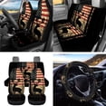 thumbnail image 3 of Jeiento Deer Car Seat Cover Set American Flag Steering Wheel Cover Car Seat Belt Pads Trash Bin Hanging Storage Organizer Rearview Mirror Cover Cup Holder Wrist Key Chain 15 PCS, 3 of 7