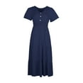 thumbnail image 1 of adviicd Robe Femme Robe d'Été Mini Robe Col Carré Sans Manches Ligne A Élégante Mignonne BU1,S, 1 of 5