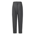 thumbnail image 5 of Women's Wide Leg Sweatpants Fleece Lined Baggy Straight Leg Lounge Pants Fall Outfits Athletic Joggers with Pockets 2025 Dark Gray XXL, 5 of 5