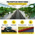 thumbnail image 6 of BENTISM 6x300 ft Heavy Duty PP Woven Weed Barrier Landscape Ground Cover 2.4Oz 20YEAR, 6 of 9