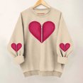 thumbnail image 2 of successthop Zip Up Sweatshirts for Women Heart Casual Crewneck No Hood Tops Long Sleeve Outfits Festival Clothes 2XL, 2 of 6
