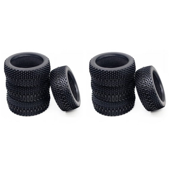 8Pcs 110mm 1/8 RC Off-Road Car Rubber Tire Tyre for Redcat MP9 Hobao Upgrade Parts