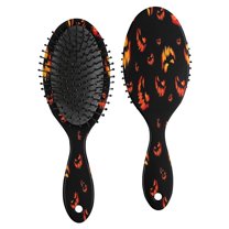 Spooky Halloween Faces Pattern Hair Brush,Girls Detangling Hair Brush,Glide Through Tangles with Ease for Wet & Dry Hair,8.8"X2.8"