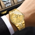 thumbnail image 4 of Mens Watches Stainless Steel Waterproof Analog Quartz Watch for Men with Date  Fashion Wristwatch, 4 of 5
