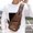 Khaki, variant on Leather Sling Bag for Men and Women, Waterproof Crossbody Chest Bag with USB Charging Port, Lightweight Daypack for Travel, Work & Outdoor
