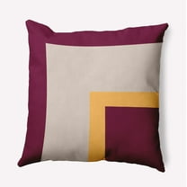 Simply Daisy 26-inch Square Bold Blocks Polyester Indoor Pillow, Maroon Red Qty 1