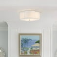 thumbnail image 6 of C Cattleya 2-Light White Linen Flush Mount with Acrylic diffuser, 6 of 6