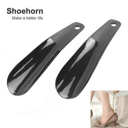 

harmtty 16cm Professional Flexible Plastic Spoon Shape Shoehorn Home Shoes Lifter Tool Black