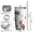 thumbnail image 6 of 20 Oz Dachshund Footprint Bone Coffee Tumbler Double Wall Insulated Stainless Steel Water Bottle | Metal Reusable Thermoses Flask with Cup Cap | Leak & Sweat Proof with Anti-Dust Lid, 6 of 7