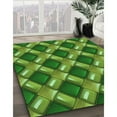 thumbnail image 3 of Ahgly Company Machine Washable Indoor Square Transitional Pea Green Area Rugs, 3' Square, 3 of 7