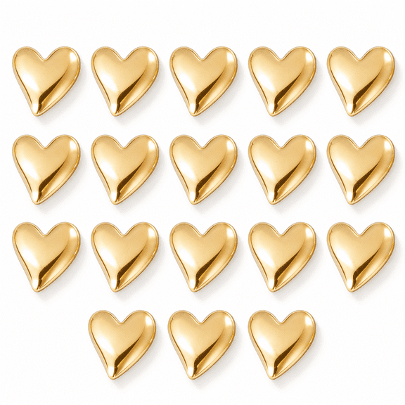 18 Pack Gold Heart Fridge Magnets, Small Heart Shaped Decorative Magnets for Refrigerator, Locker, Whiteboard, Kitchen Office School Decor