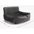 thumbnail image 2 of Nandog Pet Gear Luxury Dog Car Seat Bed (Large Quilted Dark Gray), 2 of 6