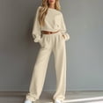 thumbnail image 6 of Admvng Travel Outfits for Women 2 Piece Sets Fall and Winter Casual Long Sleeved Sweater Trousers Two-piece Suit, Size S-2XL, 6 of 6