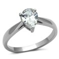 thumbnail image 1 of Bague pour Femmes en Acier Inoxydable Poli avec AAA Grade CZ en Transparent - Taille 5, 1 of 1