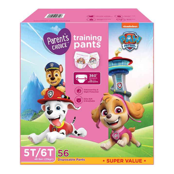Paw Patrol Training Pants for Girls, 5T/6T, 56 Count (Select for More Options)