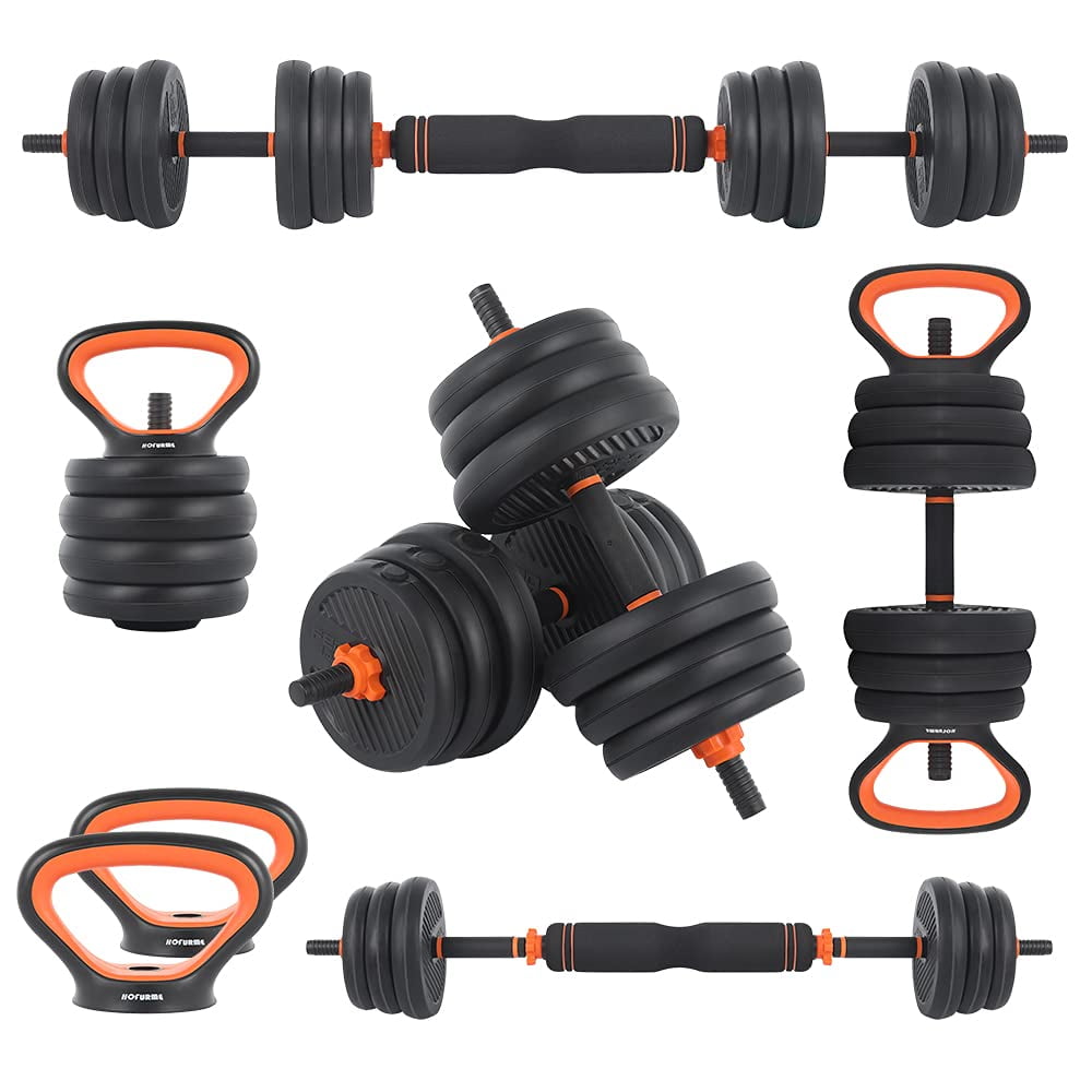 Adjustable Weights Dumbbell Set, 77lb 4in1 Portable Interchangeable