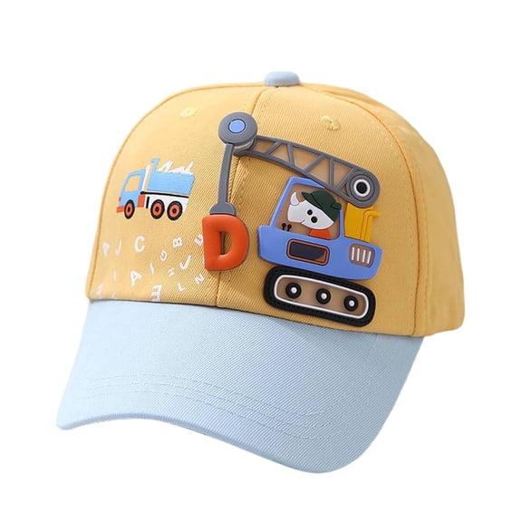 TAIAOJING Kids Baseball Cap With Leather Logo Unisex Toddler Adjustable Hat For Boys Girls Casual Beach School Party Lovely 2-8Y