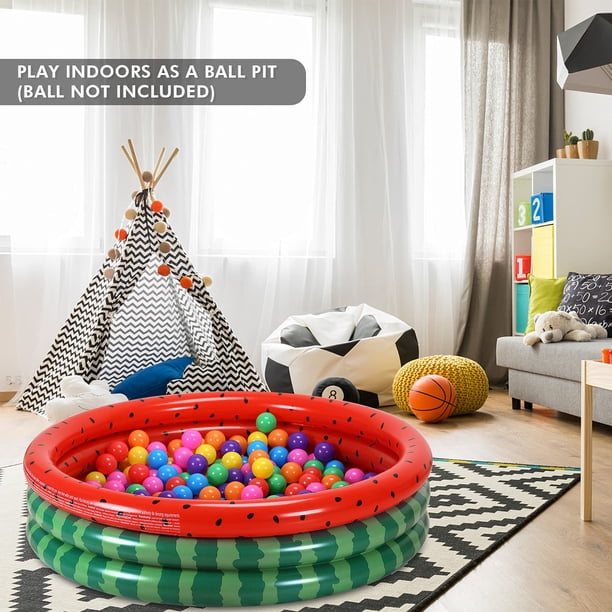 Paquete de 3 piscinas inflables para niños de 45 x 10 pulgadas, sandía Paquete de 3 piscinas inflables para niños de 45 x 10 pulgadas, sandía