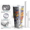 thumbnail image 6 of 30oz Halloween Cute Icons Collage Pattern Tumblers Stainless Steel Tumbler with Lid and Straw,Vacuum Insulated Double Wall Travel Tumbler Cups Mug with Cleaning Brush for Coffee,Tea, 6 of 7