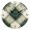 Black, variant on Green and White Plaid Fabric Round Wall Clock Silent Analog Battery Operated Gold Pointer Home Decor 9.84" Diameter