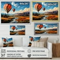 thumbnail image 4 of Designart "Orange Hot Air Ballon Bold horizon I" Hot Air Balloon Floater Framed Canvas Print, 4 of 7