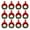 Red, variant on 12PCS Christmas Kitchen Cabinet Wreaths Polyethylene with Ribbon