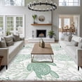 thumbnail image 3 of Large Area Rug 6'x9', Green Coastal Non-slip Runner Carpet for Living Room/Bedroom/Office, Sea Turtle Nautical Coral Summer Beach Outdoor Indoor Rectangle Area Rugs Floor Mat for Kitchen/Dining Room, 3 of 9