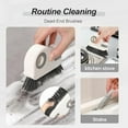 thumbnail image 6 of 2 in 1 Crevice Cleaning Brush with Scraper Multi Purpose Window Track Cleaner Tool Stiff Bristles for Hard to Reach Corners Door Sliding Glass Shower Door Sill Household Cleaning Kit, 6 of 7