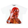 thumbnail image 3 of Camisetas de estilo hip hop con estampado de retrato de cabeza grande de moda Harajuku para mujer, camisetas de manga corta de gran tamaño con diseño INS Sense, camisetas estilo callejero americano Y2, 3 of 5