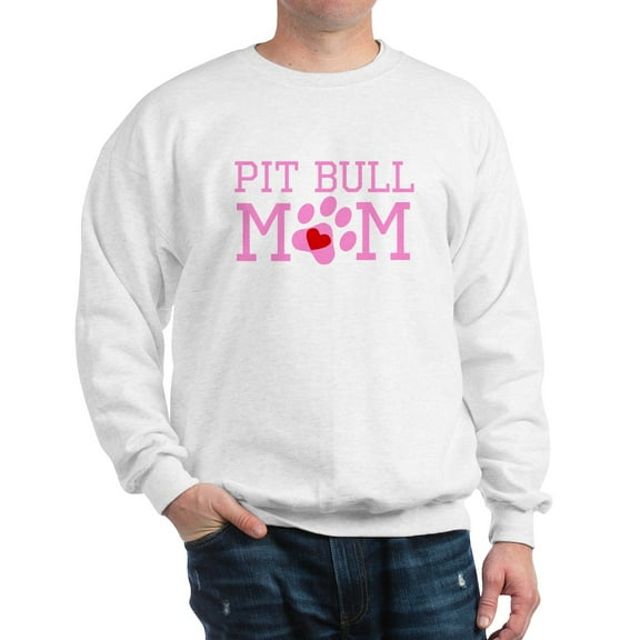 CafePress - Pit Bull Mom Sweatshirt - Crew Neck Sweatshirt