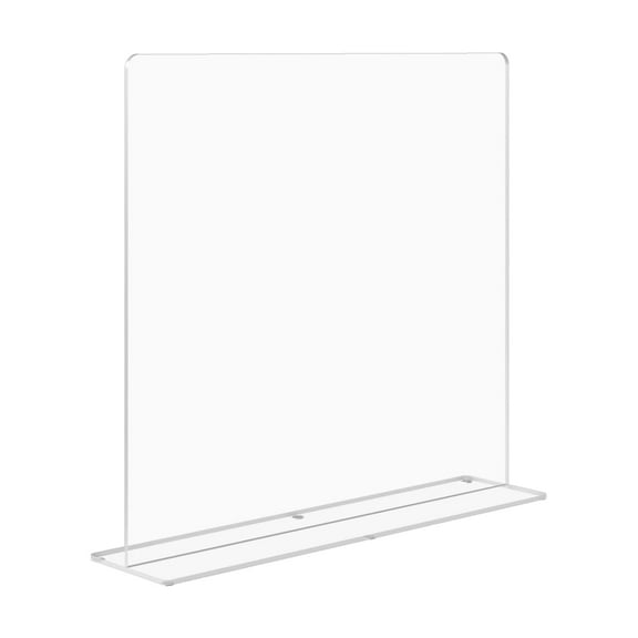 Clear Acrylic Large Sink Splash Guard Freestanding Panel Barrier Water Shield One Piece No Assembly Protective Shield for Restaurants Hospitals and Medical Buildings 19" x 18" by Marketing Holders