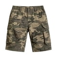 thumbnail image 3 of XDZJLR Big And Tall Mens Cargo Shorts Camo Casual Lightweight Pocket Workout Beach Summer Outdoor Breathable Elastic Waist Blend Hiking Shorts 2Xl, 3 of 4