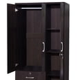 thumbnail image 4 of Better Home Products Symphony Wardrobe Armoire Closet with Two Drawers Tobacco, 4 of 6