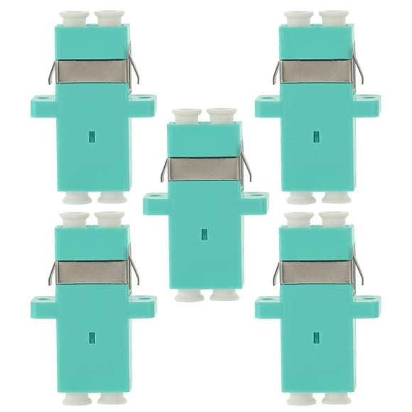 FRCOLOR lc connector 5 PCS LC female to LC female Fiber Coupler LC-LC Duplex Converter Optic Fiber Adapter/ Adaptor Connector for /OM4 (Light Green),1.34"X0.91"X0.35"