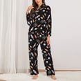 thumbnail image 2 of Fotbe Space Rocket Conjunto de Pijama de Manga Larga para Mujer con Estampado, Ropa de Dormir de 2 Piezas, Conjunto de Casa Suave y Cómodo con Bolsillos-Medium, 2 of 7