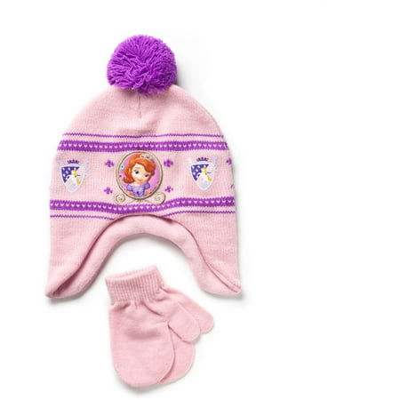Sofia The First Toddler Girls Licensed Hat Mitten Sets