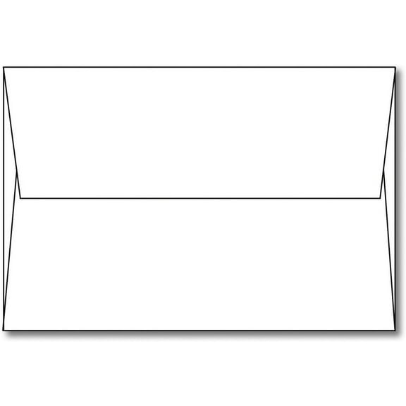 White Greeting Card A7 Envelopes - 7.25" x 5.25" - 24Lb. 250 Per Pack