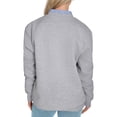 thumbnail image 2 of Women's Starter Gray LA Clippers Arch Stripe Fleece Crewneck Sweatshirt, 2 of 3