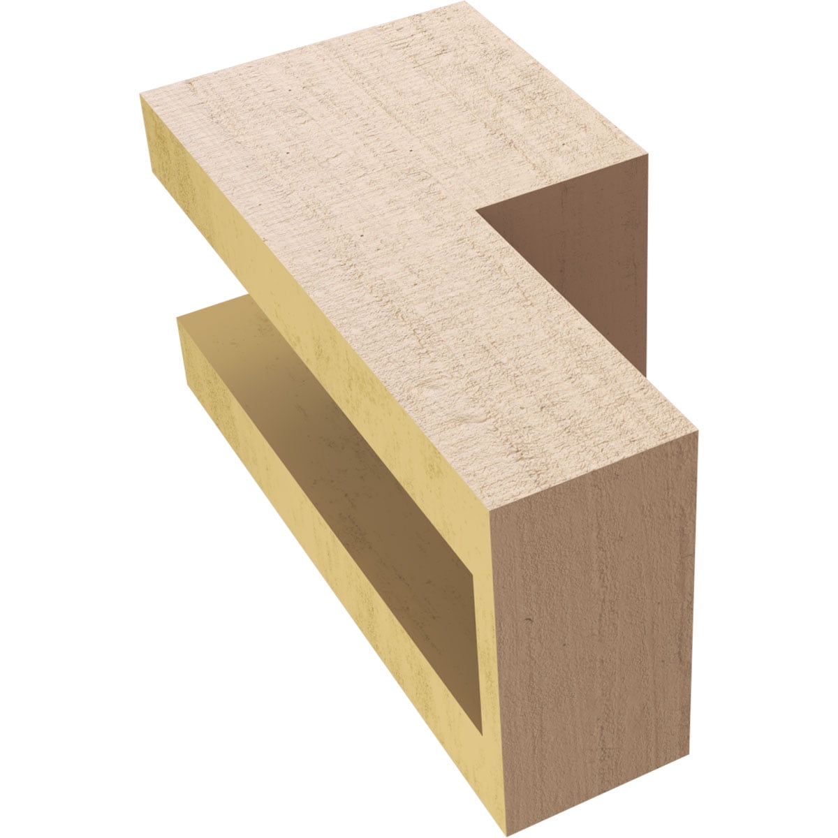 4"W x 4"D x 8"H Wide Chapel Hill Rough Cedar Woodgrain TimberThane Corbel, Primed Tan