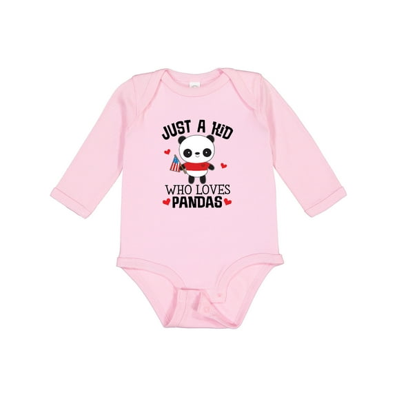 Inktastic Panda Lover Gift Boys or Girls Long Sleeve Baby Bodysuit