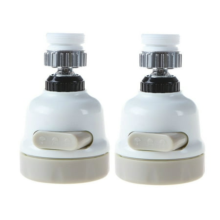 

Egmy 2Pcs Kitchen Filter Pressurized Water Saving Device 360° Rotary Faucet Booster white One Size