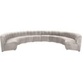 thumbnail image 1 of Meridian Furniture Sectionnel Modulaire 10 Pcs en Velours Crème Limitless, 1 of 7