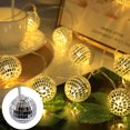 thumbnail image 1 of Cadena de luces LED con forma de bola de espejo, bola de discoteca, luces a batería, luces de colores luminosas, decoración de barra de KTV, cadena de luces, luz de ambiente, 1 of 6