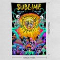 thumbnail image 2 of Sublime Sun Trippy Wall Art Psychedelic Mushrooms Colorful Hippie Tapiz para colgar en la pared para dormitorio 150x130 (Molido) JAMW Sencillez, 2 of 5